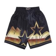 Mitchell & Ness NBA Big Face Basketball Shorts Black, Herr