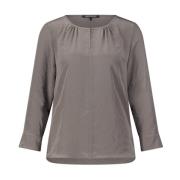 Luisa Cerano Satinblus med Cut-Out Detalj Gray, Dam