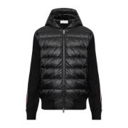 Moncler Cardigan med vadderad framsida Black, Herr