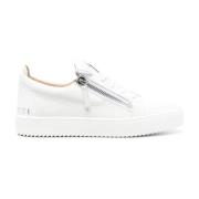 Giuseppe Zanotti Vita Casual Stängda Platta Sneakers White, Herr