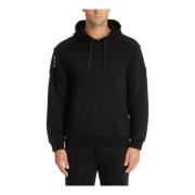 Emporio Armani EA7 Dragsko Enfärgad Logga Ficka Hoodie Black, Herr