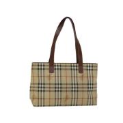 Burberry Vintage Pre-owned Tyg totevskor Beige, Dam