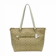 Coach Pre-owned Pre-owned Plast handvskor Beige, Dam