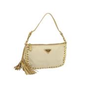 Prada Vintage Pre-owned Nylon hem-och-kontorstillbehr Beige, Dam