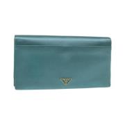 Prada Vintage Pre-owned Satin prada-vskor Blue, Dam