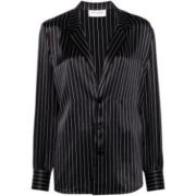 Saint Laurent Silkrandig skjorta Black, Dam