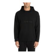 Emporio Armani Dragsko Enfärgad Logga Hoodie Black, Herr