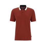 Hugo Boss Herr Polo Skjorta Parlay Stil Brown, Herr