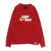 Jordan Klassisk Crewneck Sweatshirt med Broderade Logotyper Red, Herr