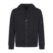 C.p. Company Svart huva i lätt fleece Black, Herr