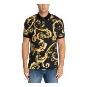 Versace Jeans Couture Abstrakt Multifärgad Polo Shirt Logo Multicolor,...