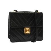 Chanel Vintage Pre-owned Canvas chanel-vskor Black, Dam