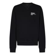 Dsquared2 Svart Crewneck Sweatshirt med Vit Text Black, Herr