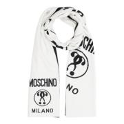 Moschino Multifärgat Logo Ullhalsduk White, Herr