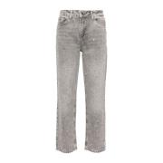 Liu Jo Grå Denim Jeans Distressed Finish Gray, Dam