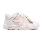 Off White Vita Sneakers med Färgblock Design White, Dam