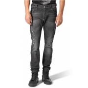 Philipp Plein Svarta Tapered Jeans Black, Herr