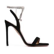 Aquazzura Smyckade Omlindade Ankelrem Sandaler Black, Dam