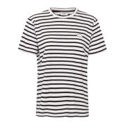 Saint Tropez Randig T-shirt Topp Is Blue, Dam