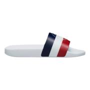 Moncler Tricolour Toe Strap Sandaler Vit Multicolor, Herr