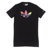 Adidas Svart Tee Klänning Kort Ärm Black, Dam