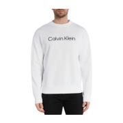 Calvin Klein Basic Logo Sweatshirt White, Herr