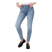 Guess Högmidjade skinny jeans - Blå denim Blue, Dam