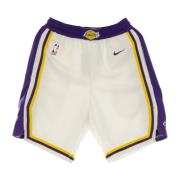 Nike NBA Swingman Basketball Shorts Los Angeles Lakers White, Herr