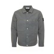 Stone Island Kent Krage Overshirt Gray, Herr