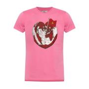 Vivienne Westwood Rosa Logo Print Jersey T-shirt Pink, Herr