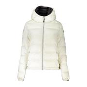 Napapijri Vit Hooded Jacket med flera fickor White, Dam