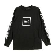 HUF Herr Långärmad T-shirt Svart/Vit Black, Herr