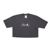 HUF Gun Metal Crop Tee Soft Fit Gray, Dam