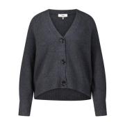 Cinque Modern V-ringad Cardigan Gray, Dam