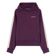 Palm Angels Lila Hoodie med Känguruficka Purple, Herr