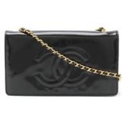 Chanel Vintage Pre-owned Laeder axelremsvskor Black, Dam