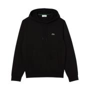 Lacoste Vit Hoodie Unisex Minimalistisk Design Black, Herr