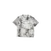 Acne Studios Svart Plaster Print T-shirt Multicolor, Herr