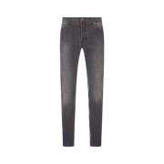 Kiton Slim Fit Grå Denim Jeans Gray, Herr