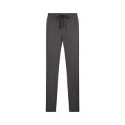 Moncler Grå Cashmere Joggers med Läder Patch Gray, Herr