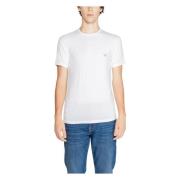 Emporio Armani Vit Modal Lycra T-shirt Män White, Herr