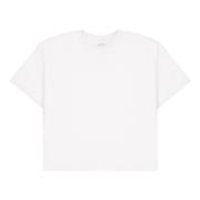 Laneus Oversized Rund Hals Bomull T-shirt White, Unisex