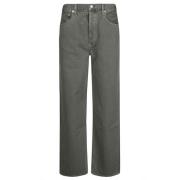 Agolde Avslappnad Löst Passform Denim Jeans Gray, Dam