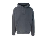 44 Label Group Grå Oversized Hoodie med Front Patch Gray, Herr