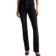 Liu Jo Denim Stretch Slim Jeans Bottom Up Black, Dam