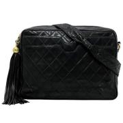 Chanel Vintage Pre-owned Laeder axelremsvskor Black, Dam