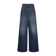 Chloé Wide-Leg Palazzo Jeans i Night Blue Blue, Dam