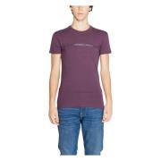 Emporio Armani Lila enfärgad kortärmad T-shirt Purple, Herr