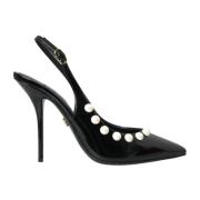 Dolce & Gabbana Pärla Slingback Klackar Black, Dam