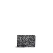 Alexander McQueen Svart liten Skull-väska med strass Black, Dam